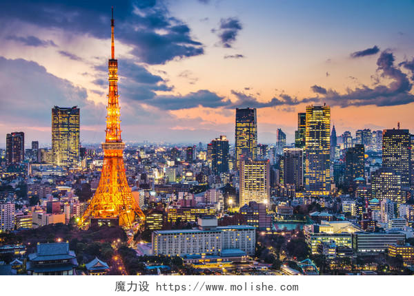 东京塔在日本日本旅游